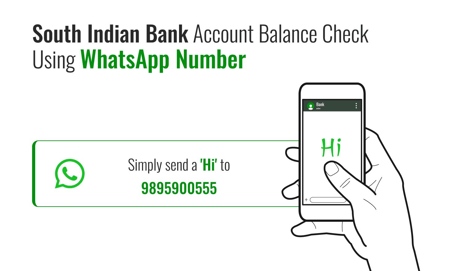 South Indian Bank Account Balance Check Using WhatsApp Number